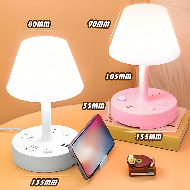 ✨✨Namizna svetilka z USB-priključkom in vtičem za napajanje
