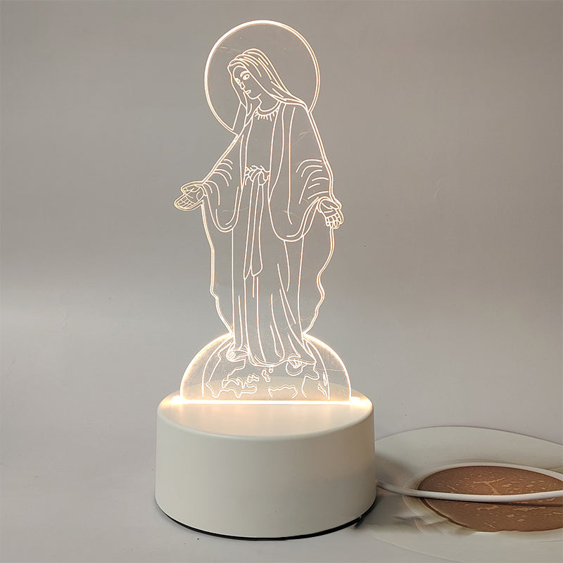 🌙 Spokój i wiara w jednym świetle – 3D lampka nocna z Jezusem