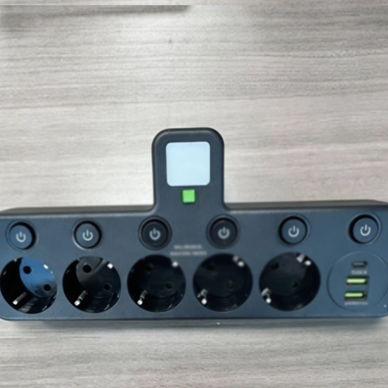 🔌⚡Inteligentny kabel zasilający z portami USB (wtyczka EU)