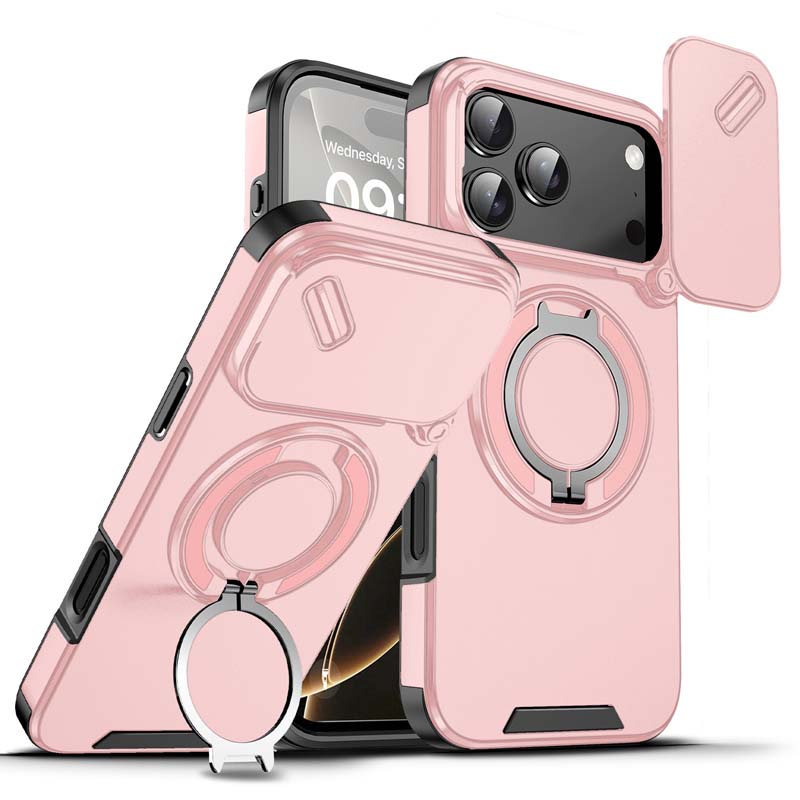 🔥Магнитен калъф за телефон с поставка за пръстен за iPhone✨