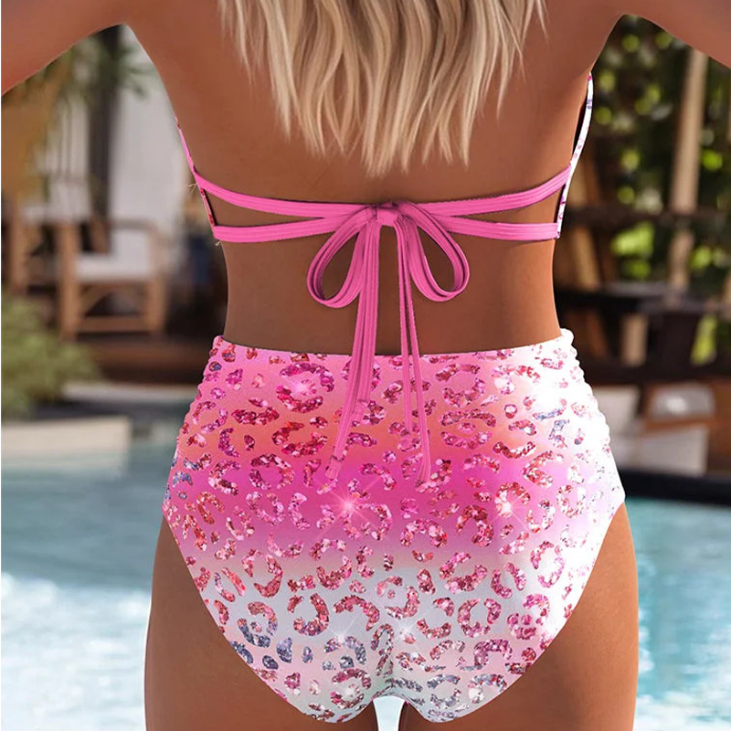 👙🌊 Секси бикини с принт и халтер