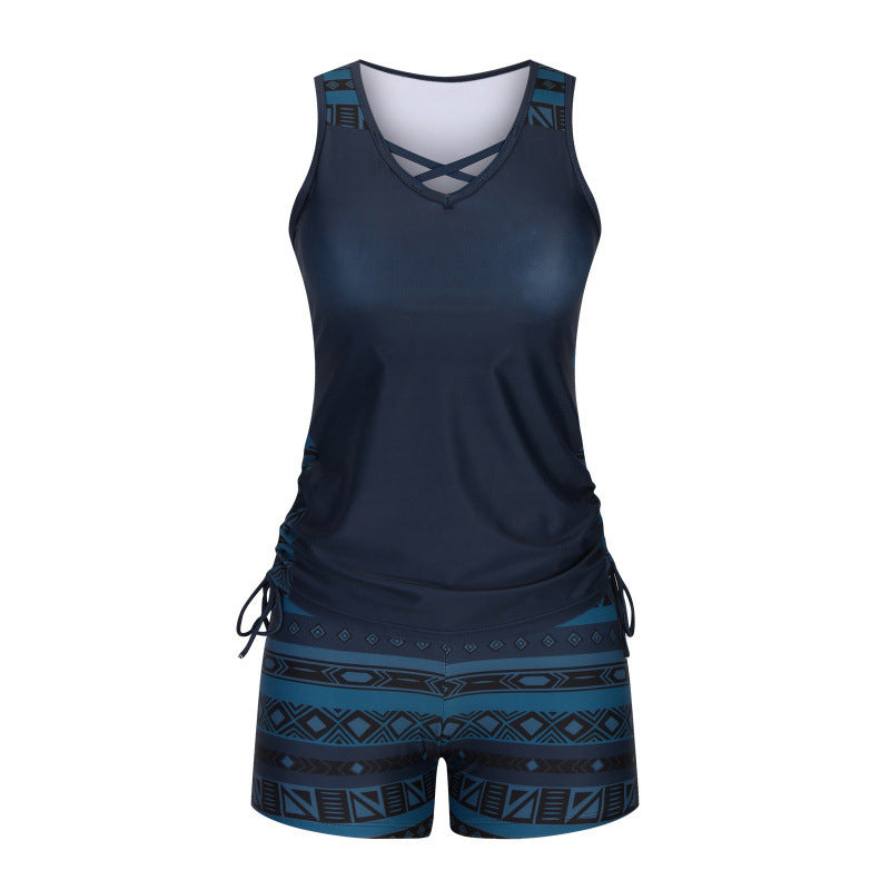 👙S-3XL🏖️Dwuczęściowy kostium kąpielowy typu tankini we wzory dla kobiet