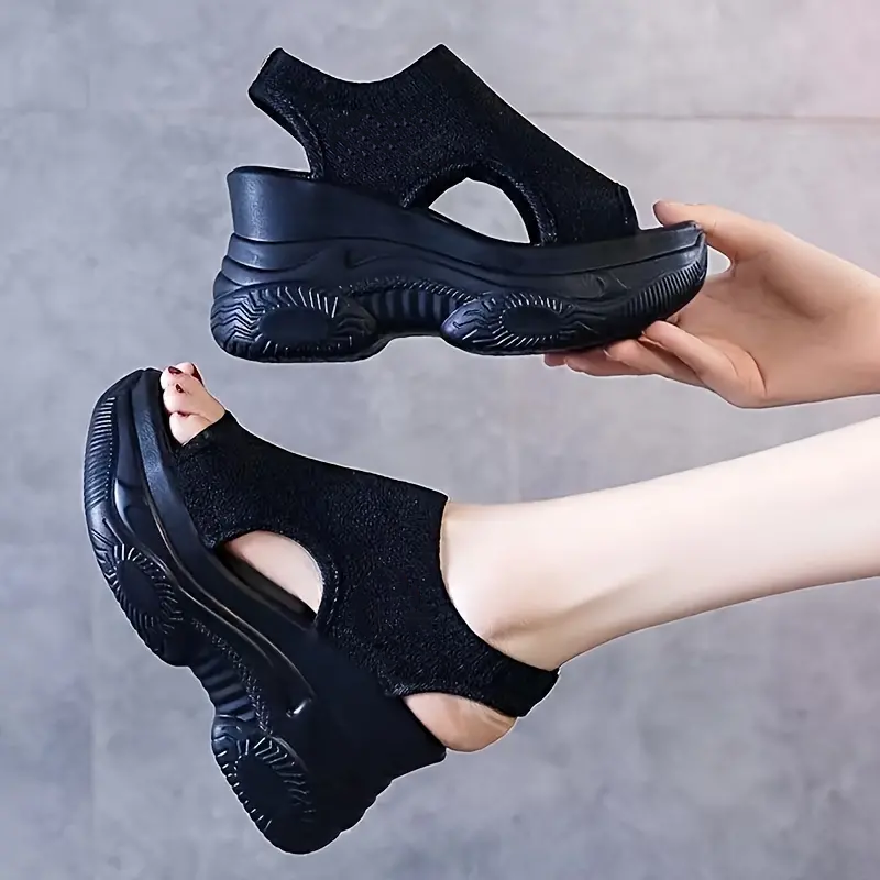 💥【EU34-40】❄️ Damskie sandały z odkrytym obcasem ✨ | Konstrukcja z paskiem na klips, lekka podeszwa - stylowe i wygodne na lato ☀️👡