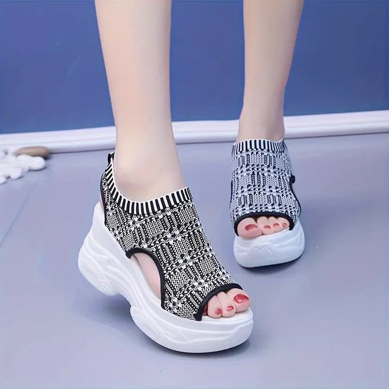 💥【EU34-40】❄️ Damskie sandały z odkrytym obcasem ✨ | Konstrukcja z paskiem na klips, lekka podeszwa - stylowe i wygodne na lato ☀️👡