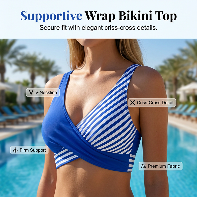 👙 Бикини с цветни блокове S-3XL: Стилни оформящи бански от две части 🌊