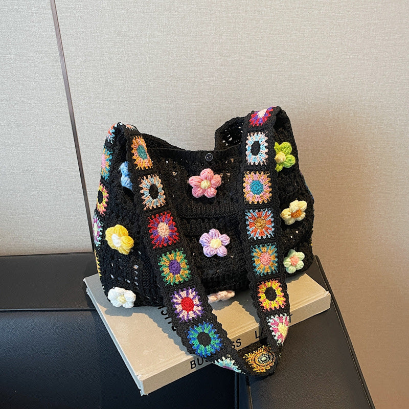 🧺 OGRANICZONA CZASOWO 50% ZNIŻKI! ✨ Torba etniczna szydełkowa dla kobiet – boho, pojemna, uniwersalna 🌼