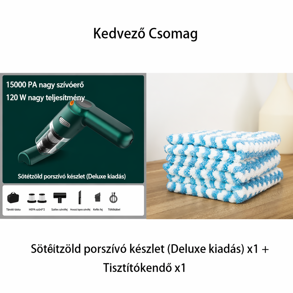 🚗✨ Zestaw do bezprzewodowego odkurzacza samochodowego o wysokiej wydajności 🛋️