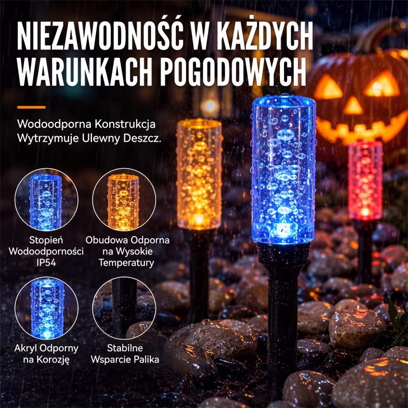 🌙 Lampy ogrodowe na energię słoneczną – lampy wbijane w ziemię
