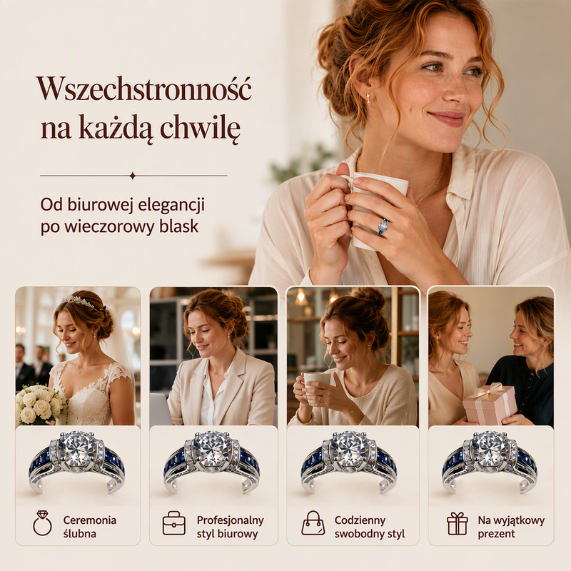 Chcesz efektu diamentu bez wydawania fortuny? – elegancki pierścionek koktajlowy – cyrkonia o doskonałym szlifie, blask jak u prawdziwego diamentu. Na pobranie! ✨