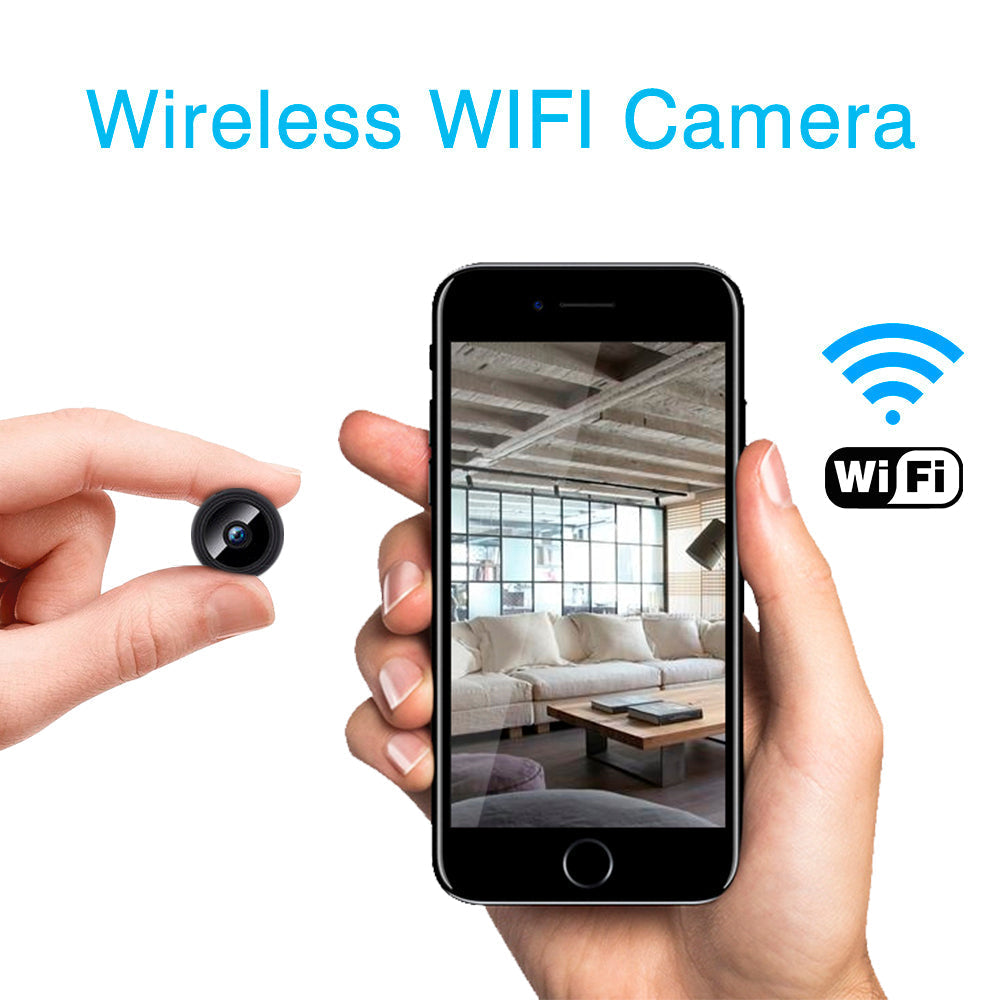 Мини камера за наблюдение, WiFi, преглед на живо, дневен и нощен запис